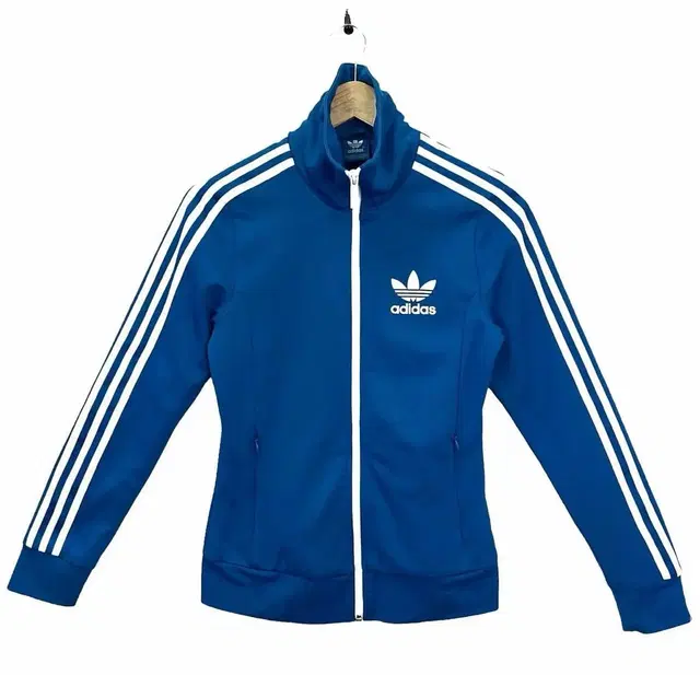 블루 아디다스 져지 집업 blue adidas jersey zip-up