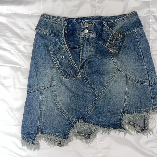 vintage denim mini skirt