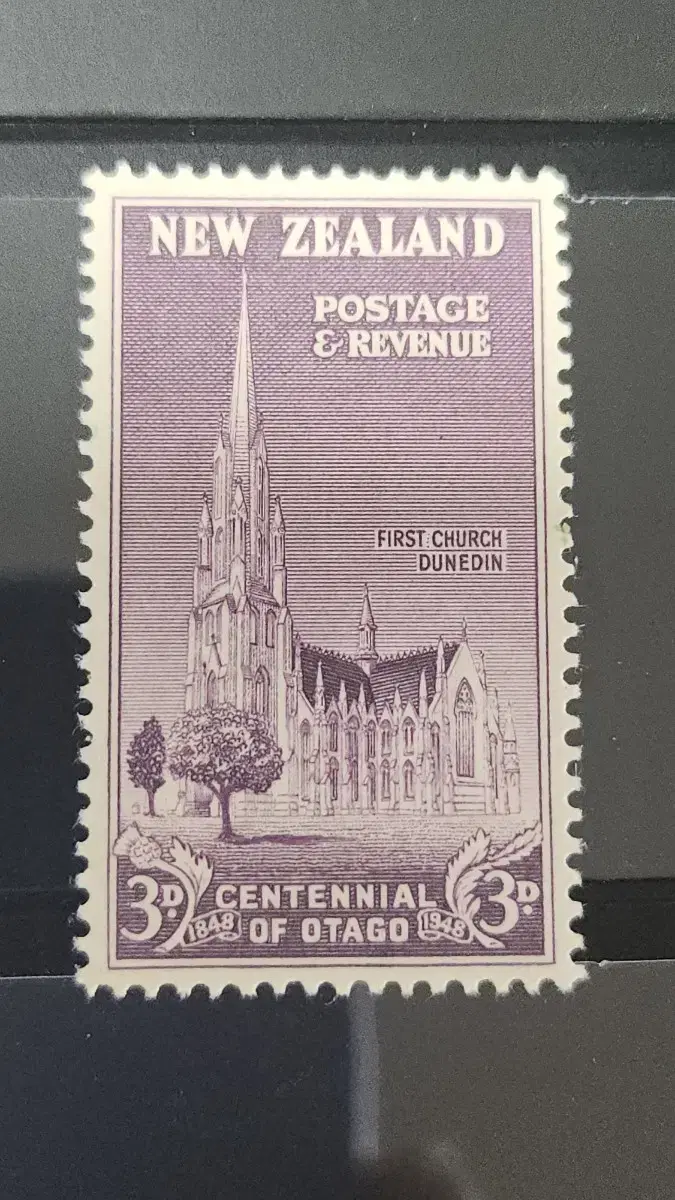 (Hall 2/A038) 1948 New Zealand Dunedin Cathedral Stamp (B1) Cheap