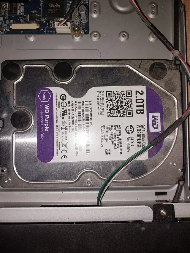 wd purple 2테라 3테라중고하드와 녹화기