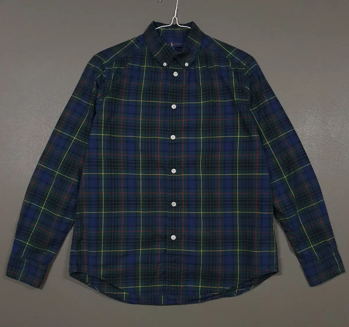 S (90) Polo Ralph Lauren new tartan check pony mulberry color shirt long sleeve southern