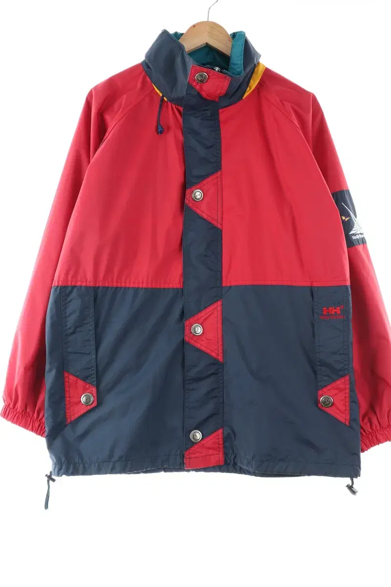 (M) BrandVintage zip-up windbreaker jacket Red nylon-F0C4