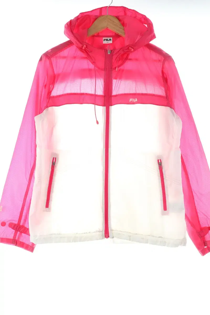 W(XL) Wheela Zip-up Windbreaker Jacket Pink Nylon Old School-F0C7