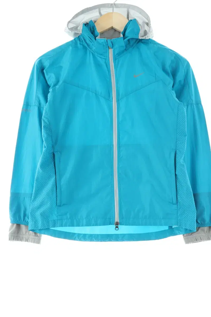 W(M) Nike Zip-up Windbreaker Jacket bloo Nylon Basic Fit-F0E3