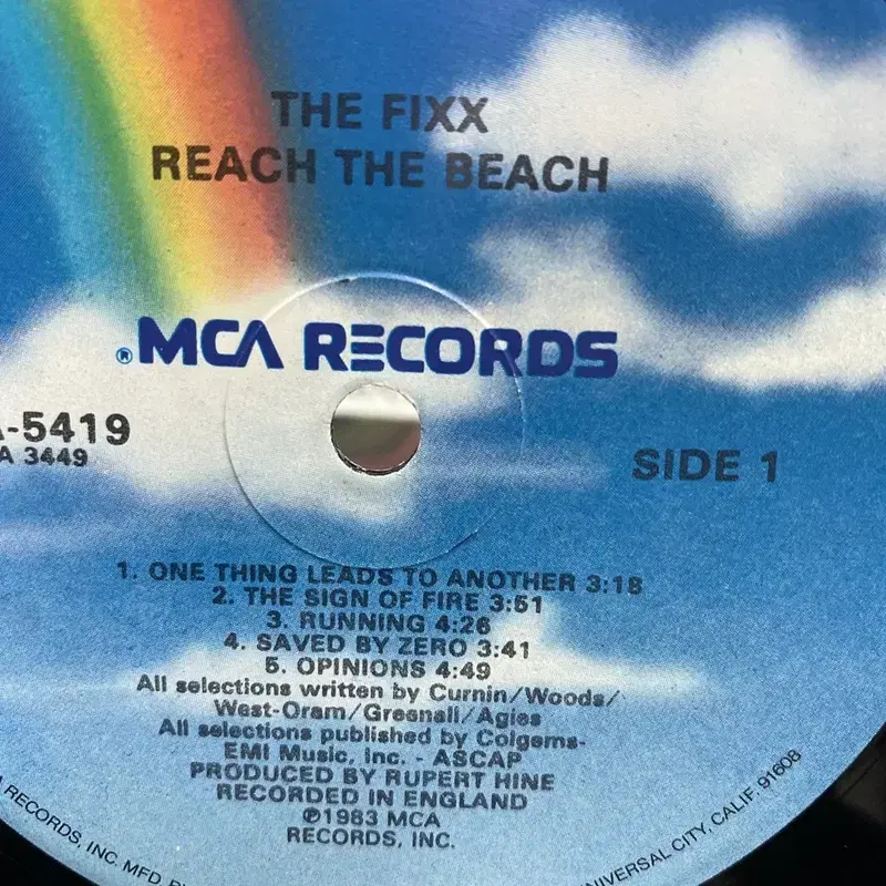 REACH THE BEACH THE FIXX LP / AA5067