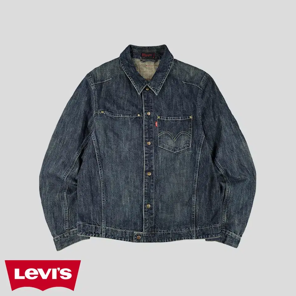 Levi's Engineered Jins 00s Medium Blue Wash Amecage Workwear Tucker Jacket De