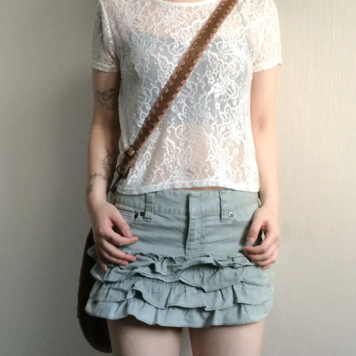 Cecil mcbee see through pattern top