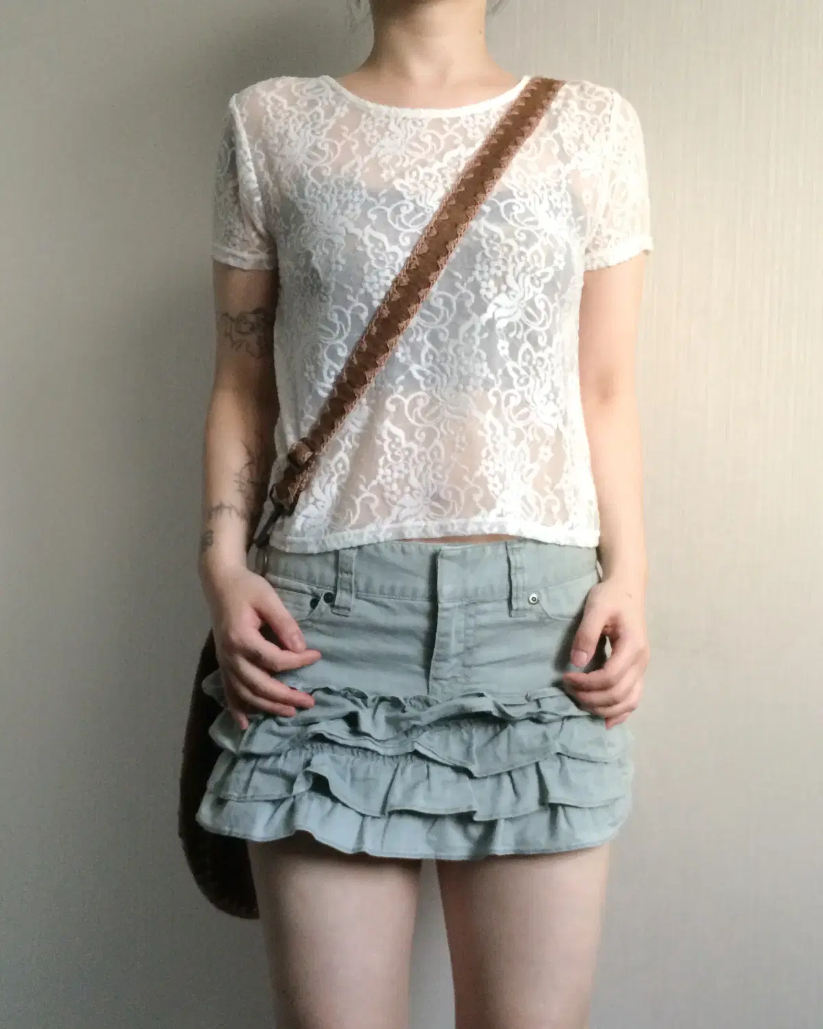 Cecil mcbee see through pattern top