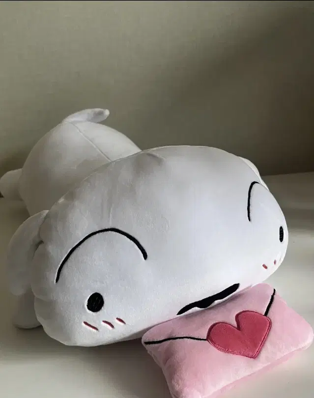 흰둥이 대형 바디모찌쿠션 50cm