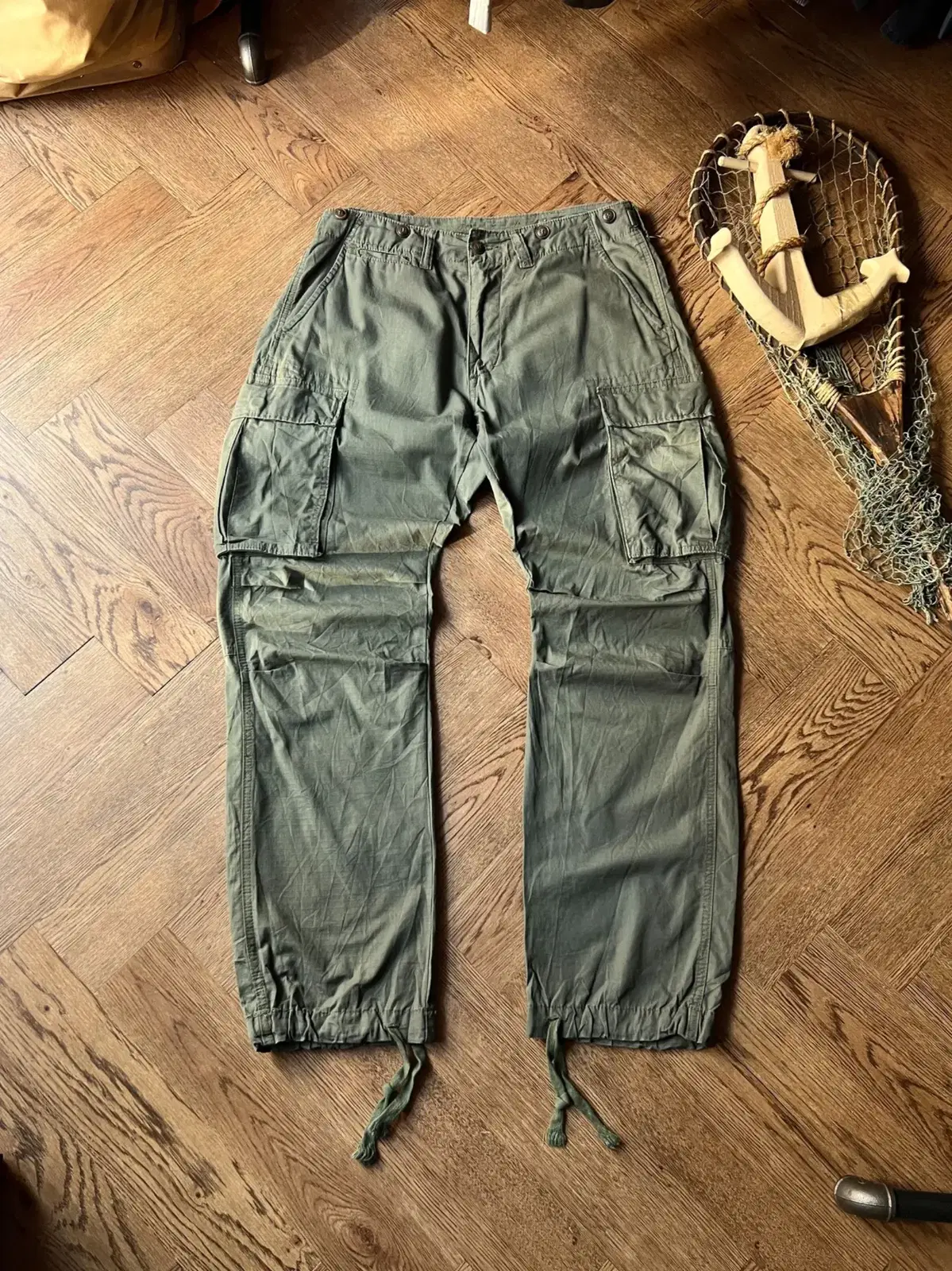 [32]Vintage Military Suspender Ripstop Cargo Pants