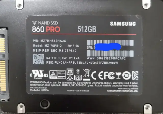 삼성ssd 860 pro 512GB