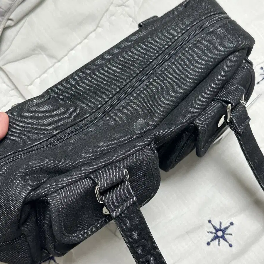 큘 Pocket bag (Black denim)