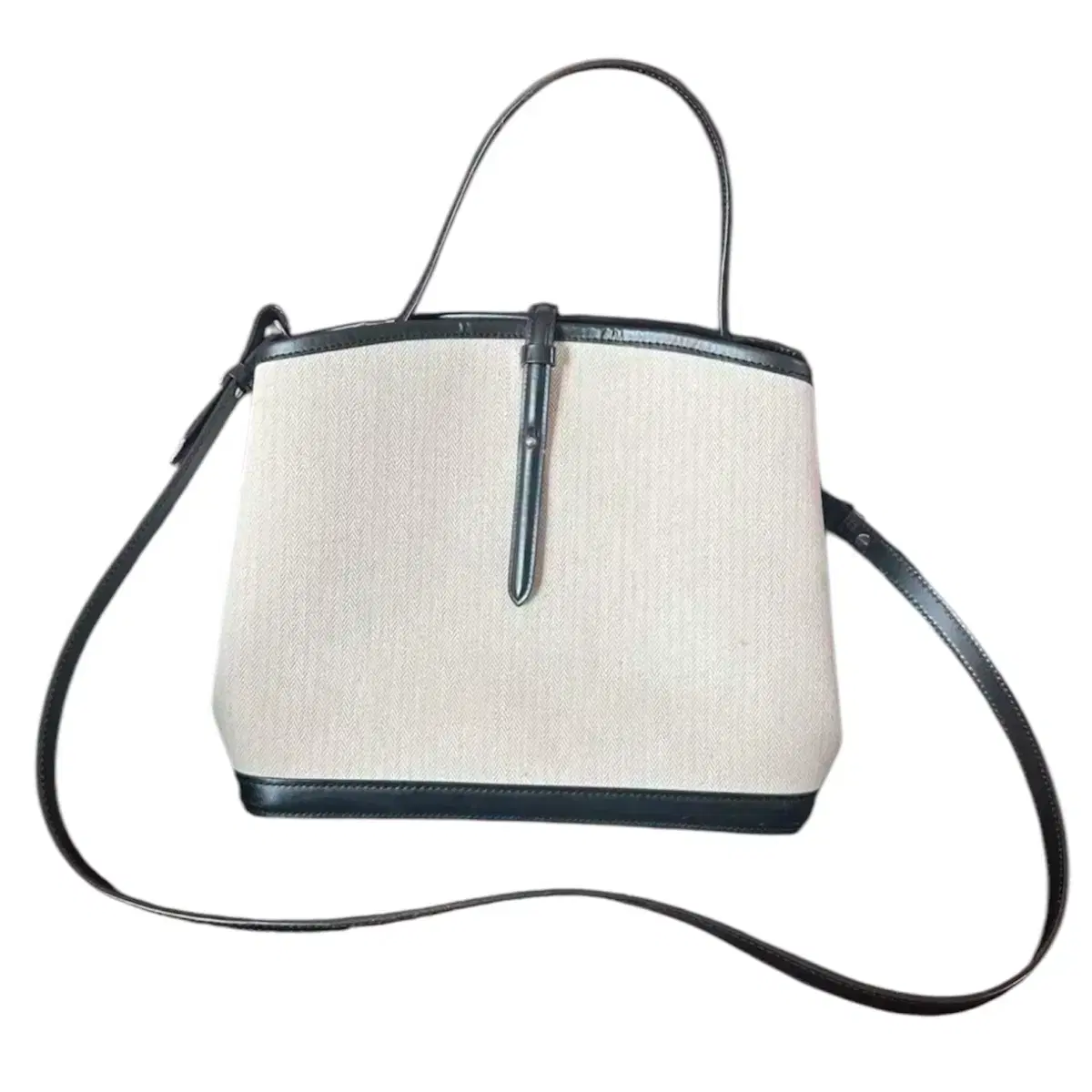 킨더살몬 백 Leather-Trimmed Canvas Crossbody