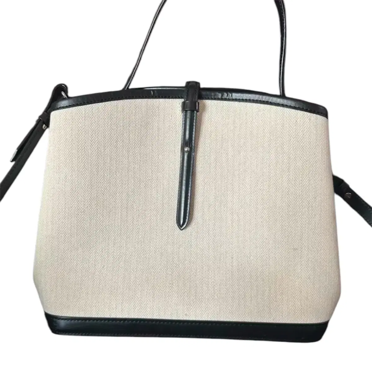 킨더살몬 백 Leather-Trimmed Canvas Crossbody