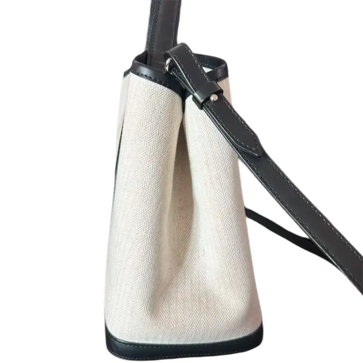 킨더살몬 백 Leather-Trimmed Canvas Crossbody