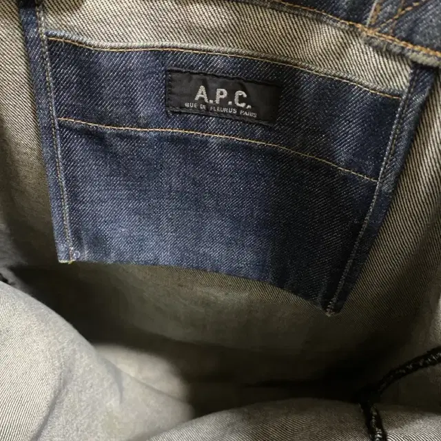 APC 빈티지 닻 생지 데님 에코백