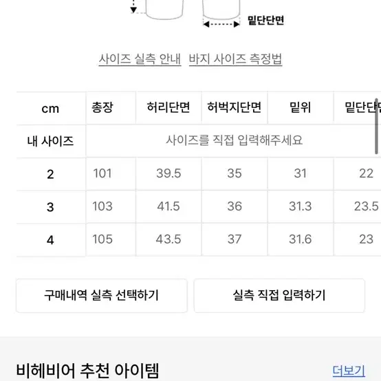 비헤비어 522c 셀비지 데님