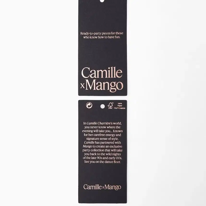 (새상품) Camille x Mango 콜라보 피스 숄더백 블랙 섀틴