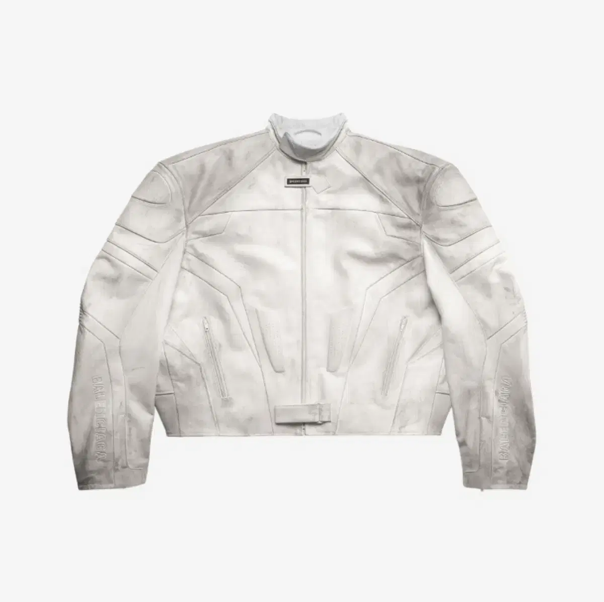 [1] Balenciaga biker jacket white for Mudshow SS23