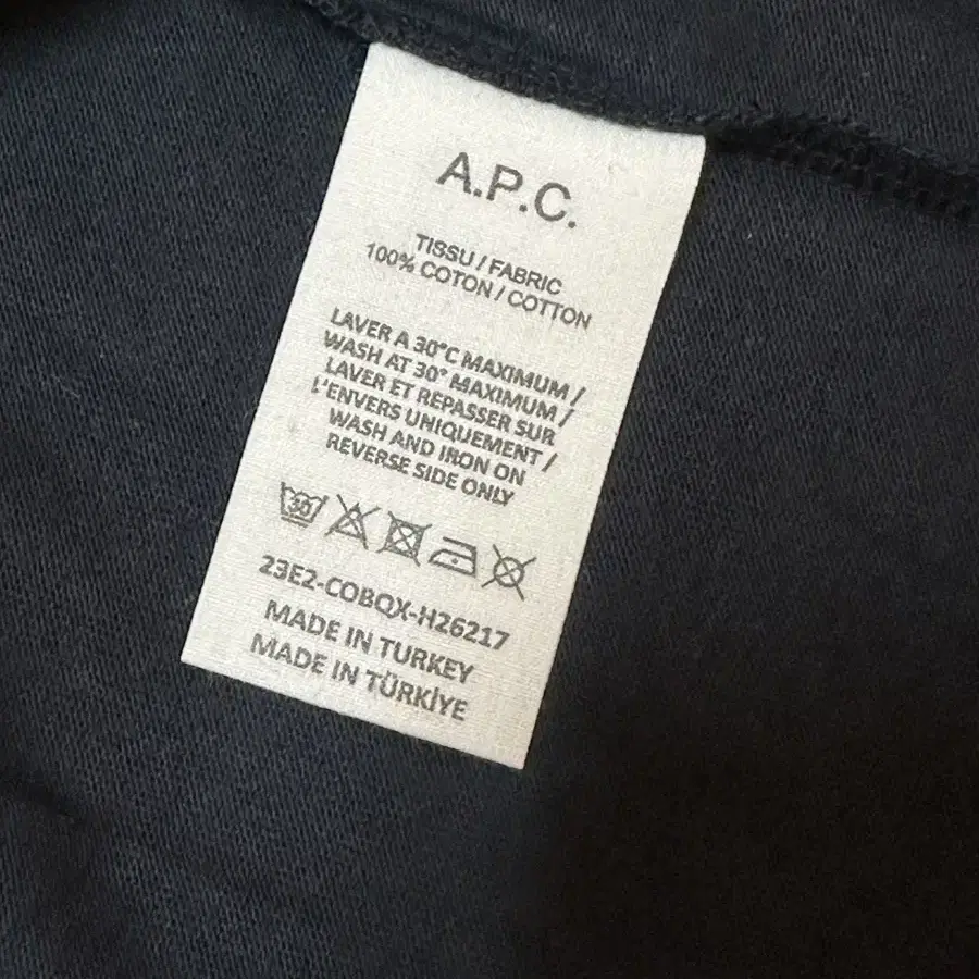 A.P.C.아페쎄 반팔 티셔츠 네이비 L APC