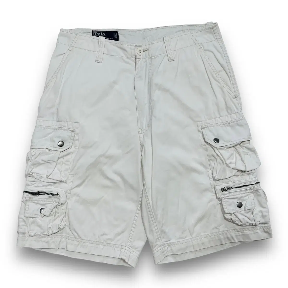 Polo Ralph Lauren Multi-pocket White Cargo Half Pants