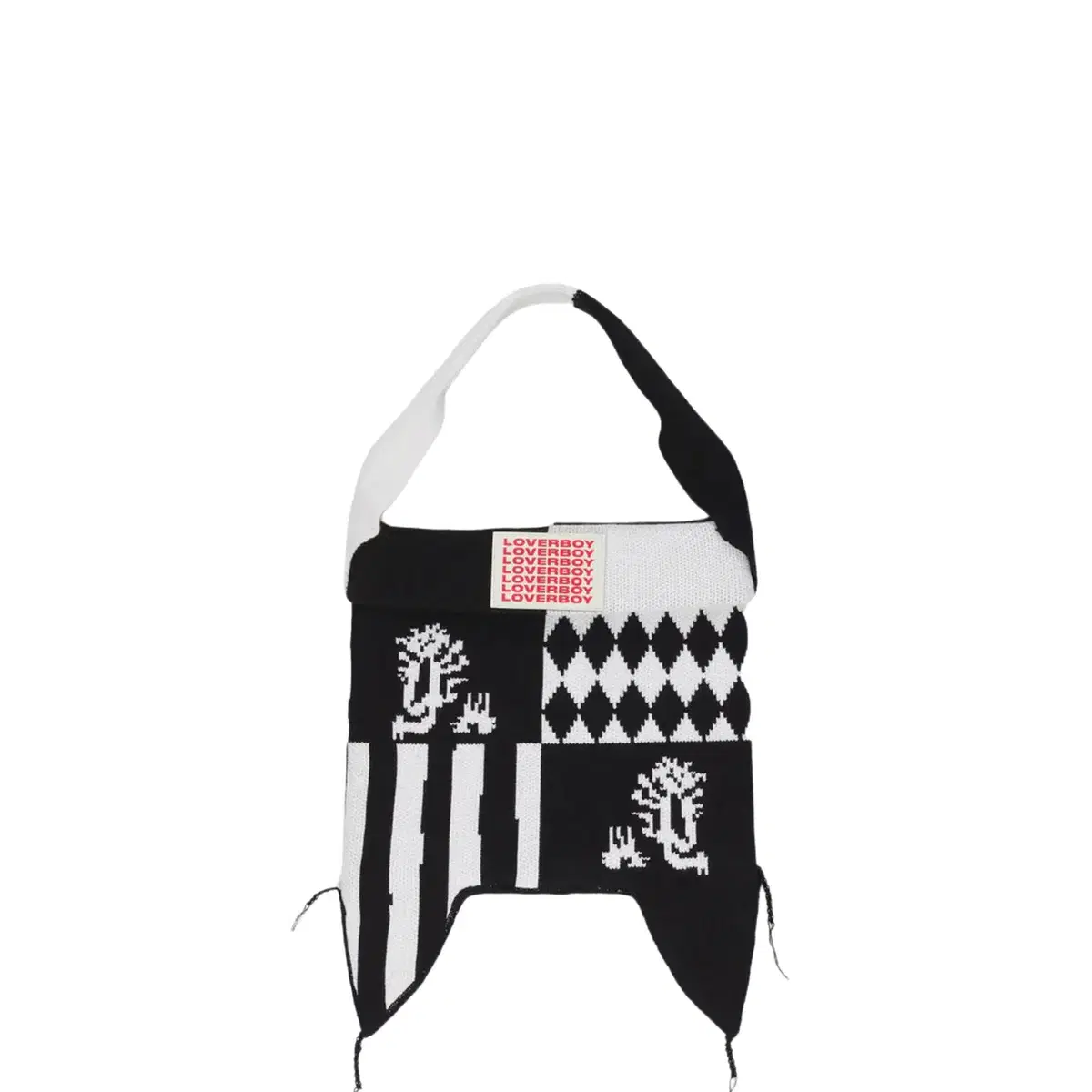 찰스 제프리 러버보이 KNITTED BAG / BLK/WHT