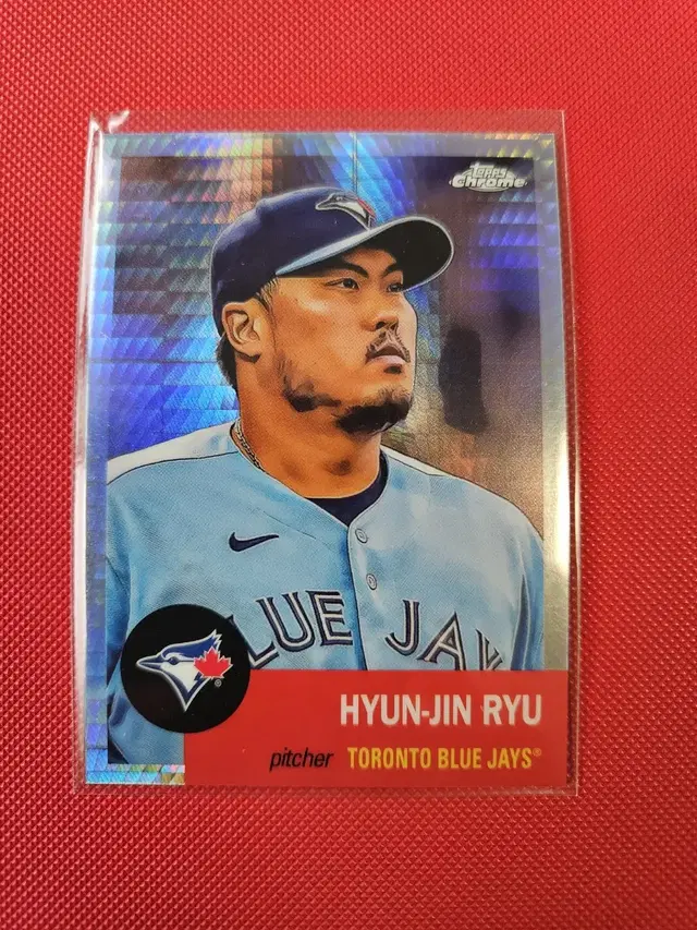 류현진 2022 Topps Chrome 프리즘 리플렉터 카드