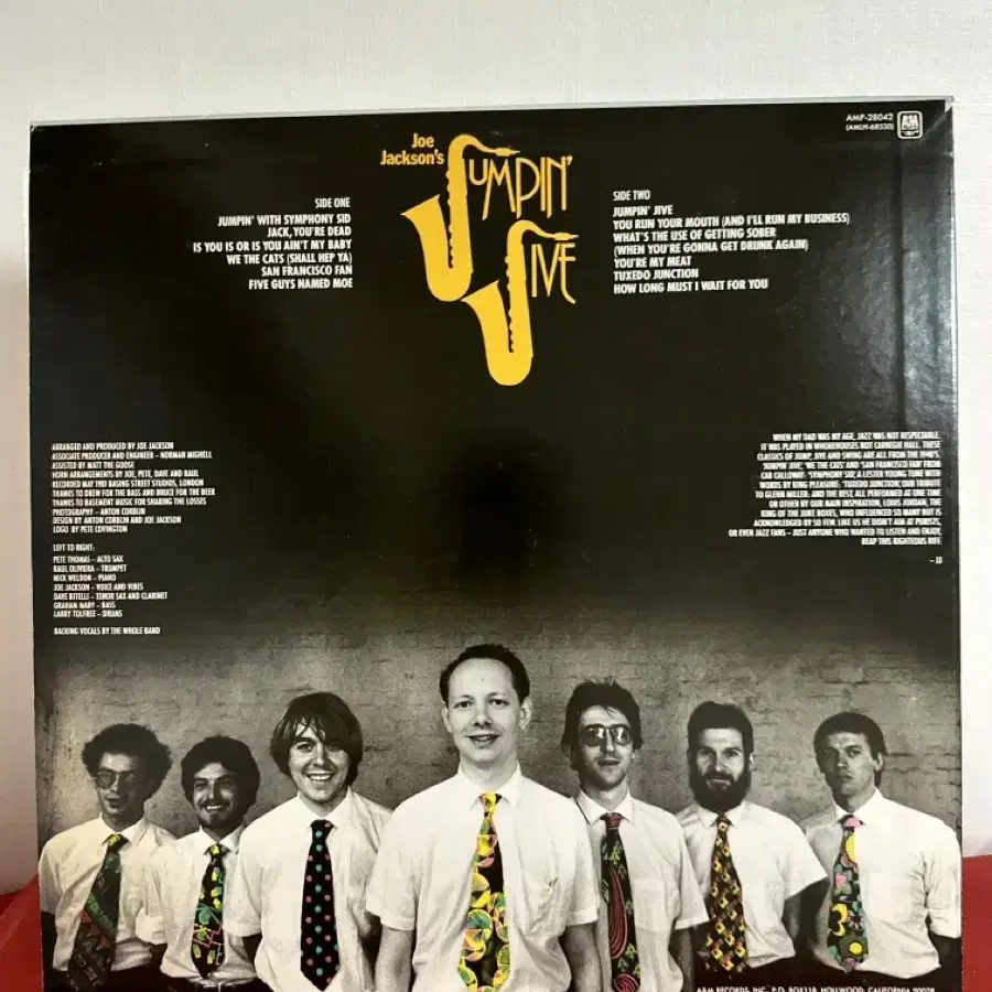 (재즈)Joe Jackson(4집) - Jumpin' Jive(LP)