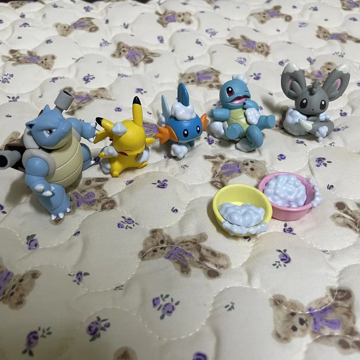 Bulk Pokémon Together Bubbletime Gacha Figures unsealed on display