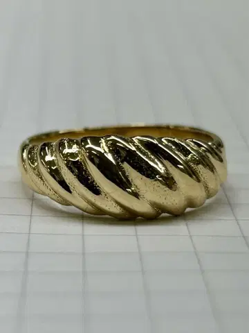 18K 금 디자인 반지 유니섹스