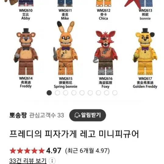 프레디 피자가게 피규어