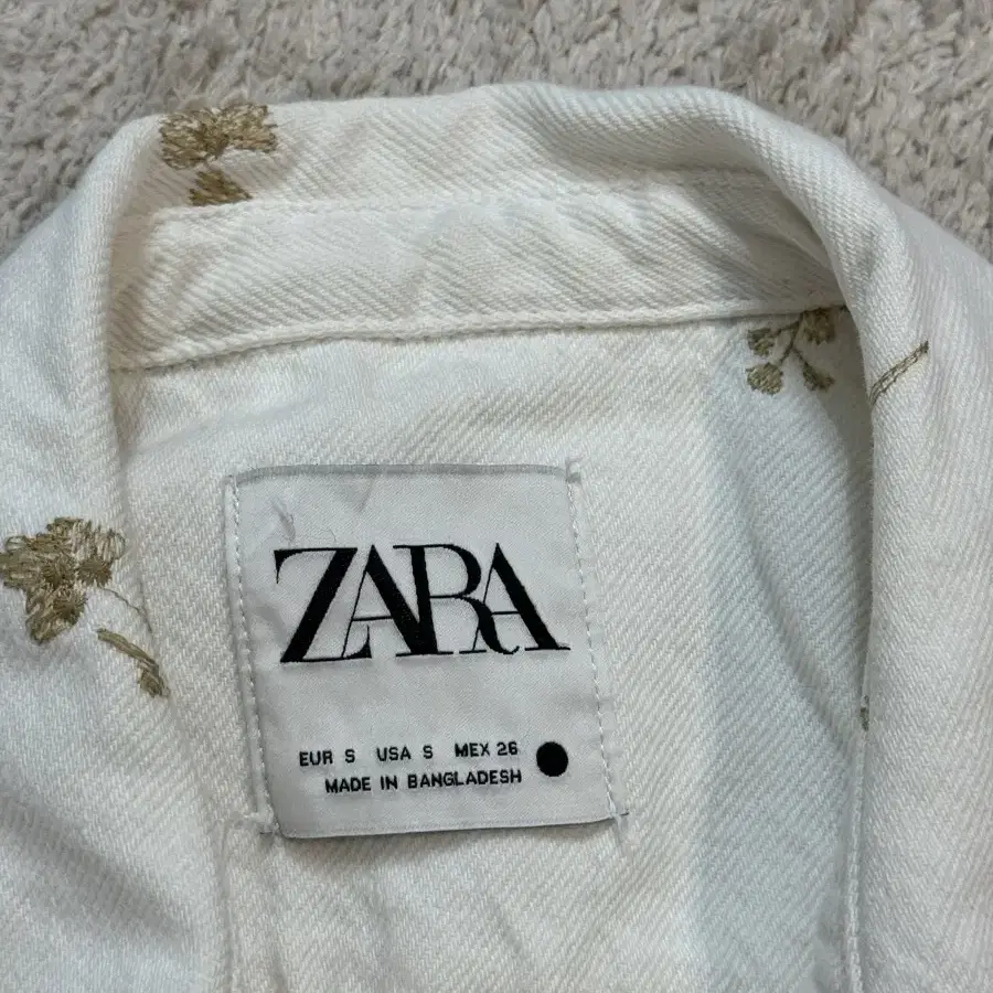 zara 자라 플라워 자수 데님 셔츠 자켓