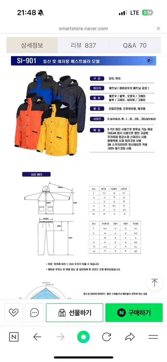 제비표 우의XL Size 판매합니다.