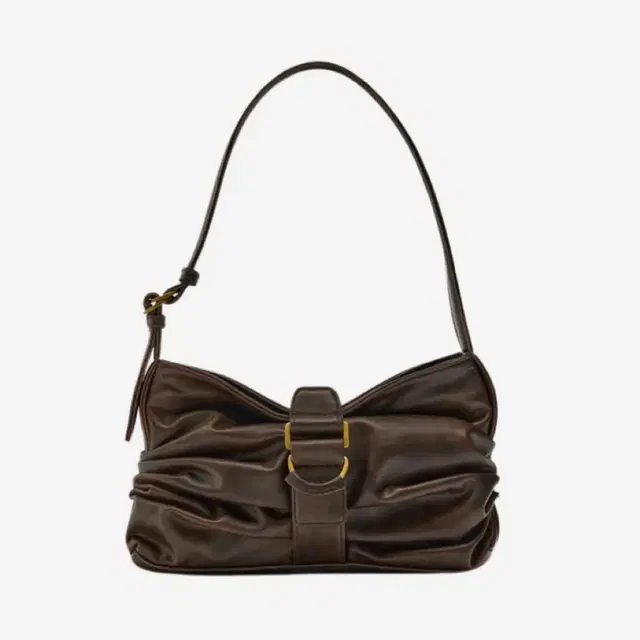 실사0) 자라 Zara Buckled Shoulder Bag Brown