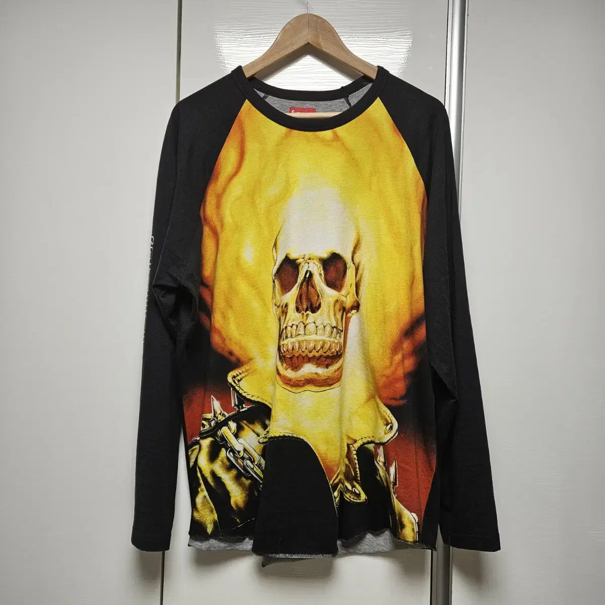 Supreme Ghost Rider Raglan Long Sleeve Top Black - SS19