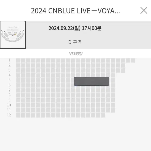 씨엔블루 콘서트 막콘 22일 D구역 5열 원가양도