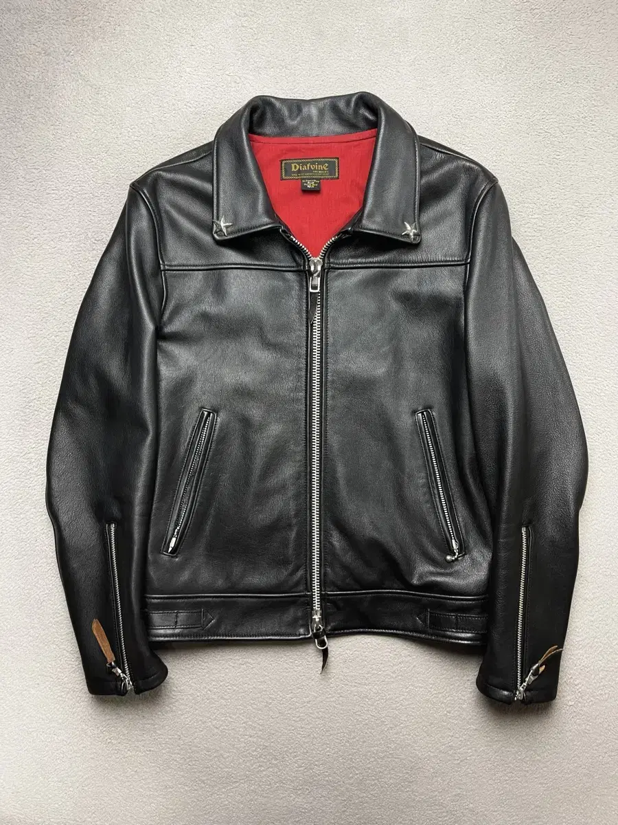 [S-36] Diafvine Leather Jacket-95-98Slim Rider Jacket