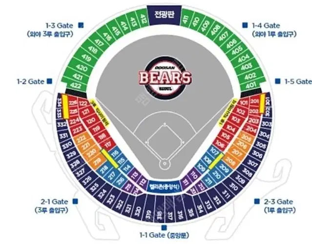 23일 두산vsSSG 3루 익사이팅2연석 통로 정가