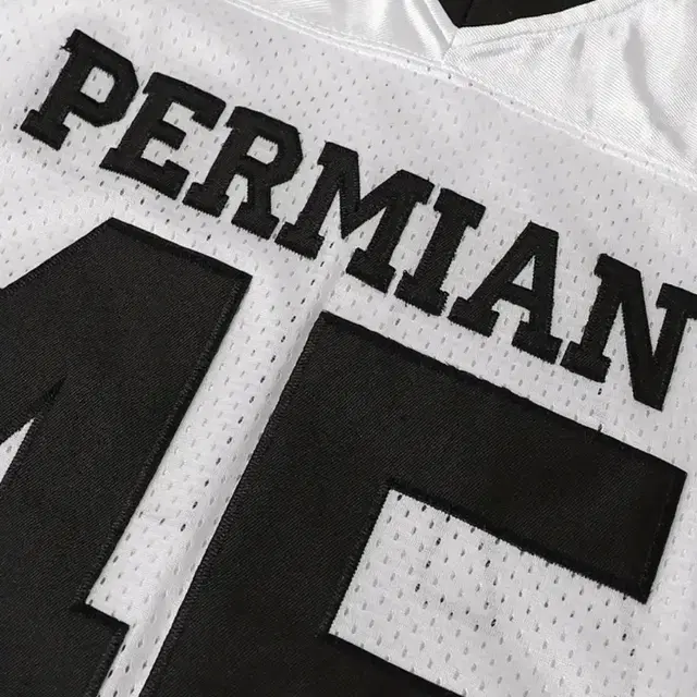 3XL)PERMIAN 화이트 페르미안 MILES 45번 풋볼져지 미식축구