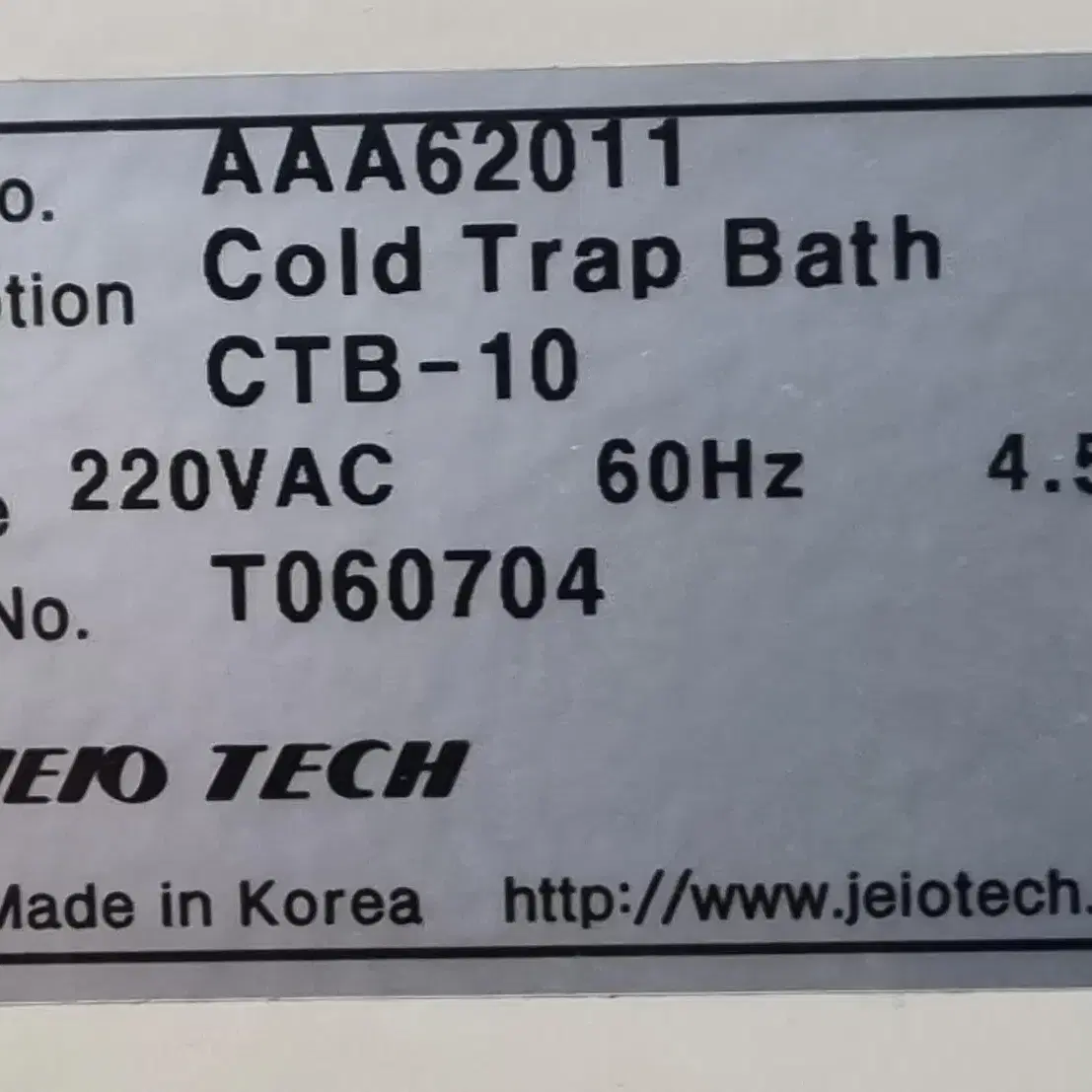 JEIO TECH CTB-10 Cold Trap Bath 콜드 트랩