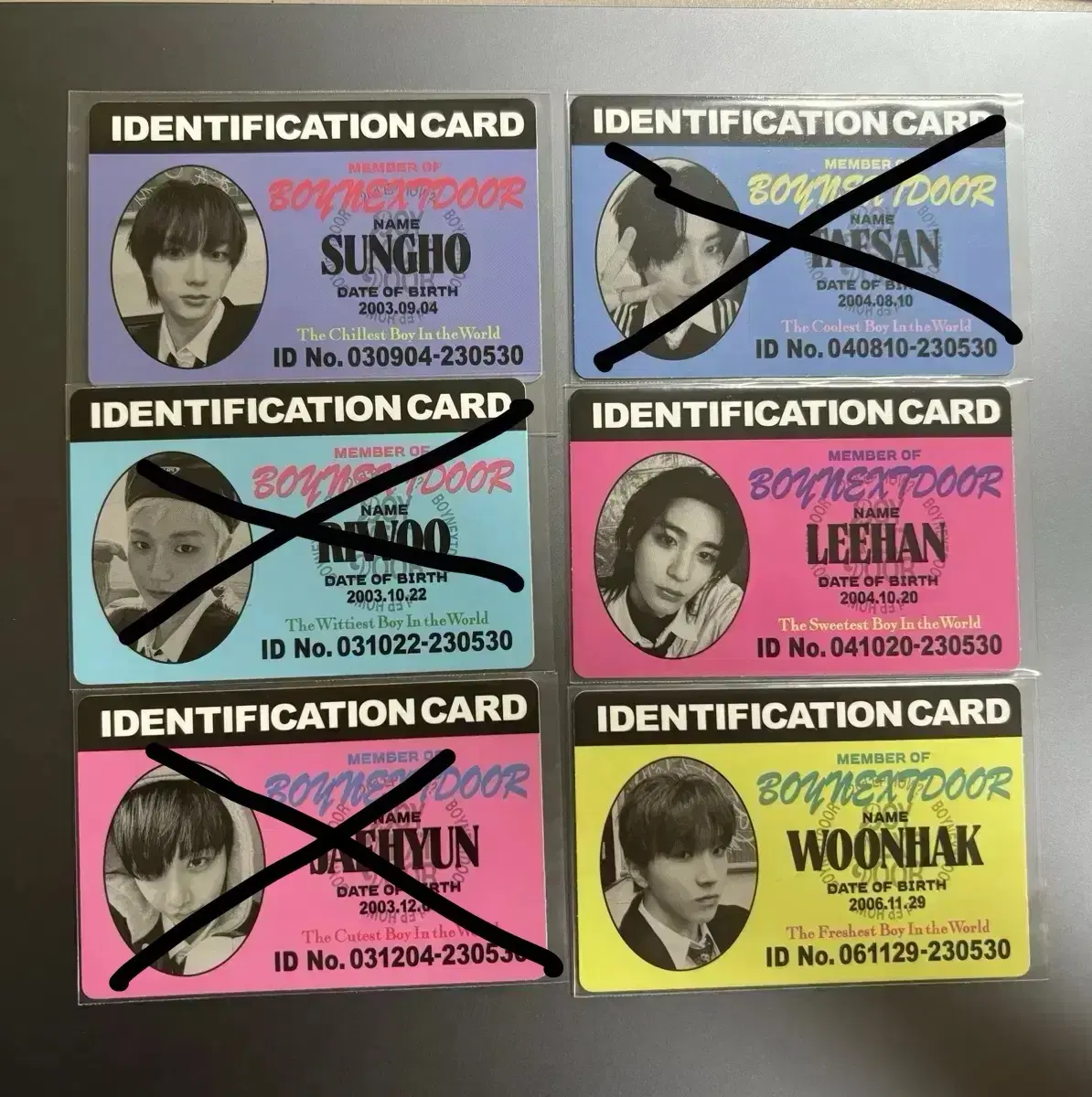 boynextdoor how weverse version photocard ID card