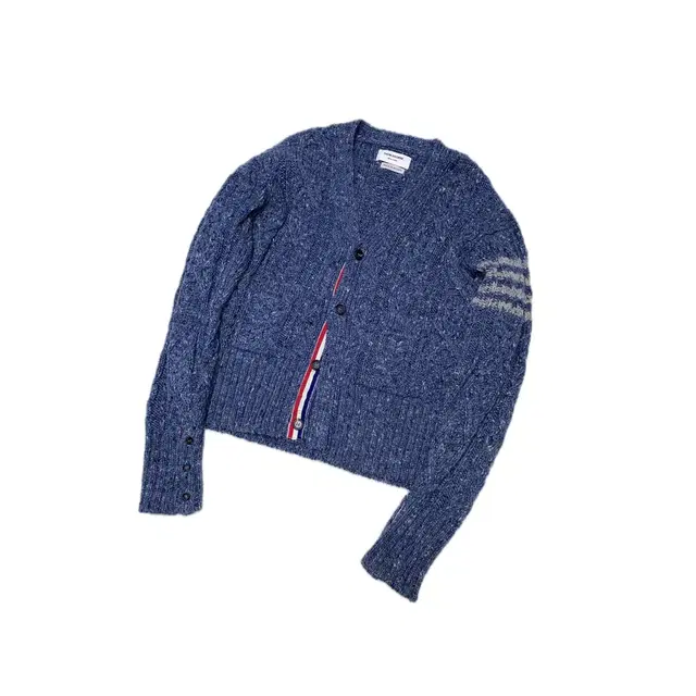 Thom Browne 4-bar aran cable cardigan