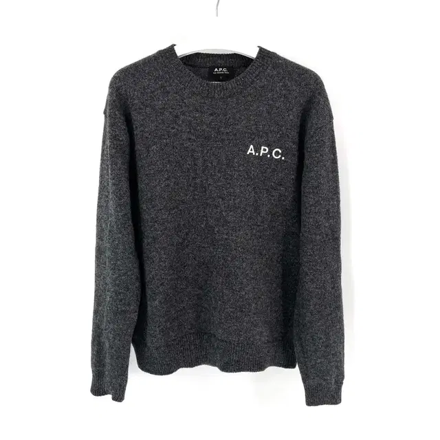 [L] 아페쎄 A.P.C 로고 니트 차콜