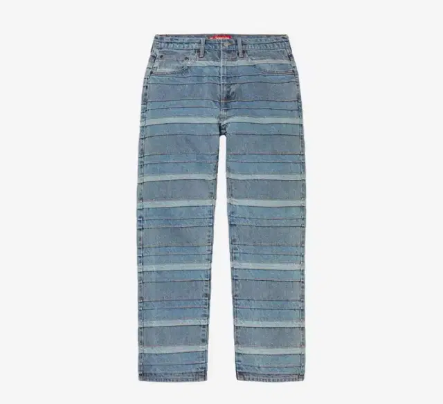 슈프림 Supreme Layered Jean washed blue