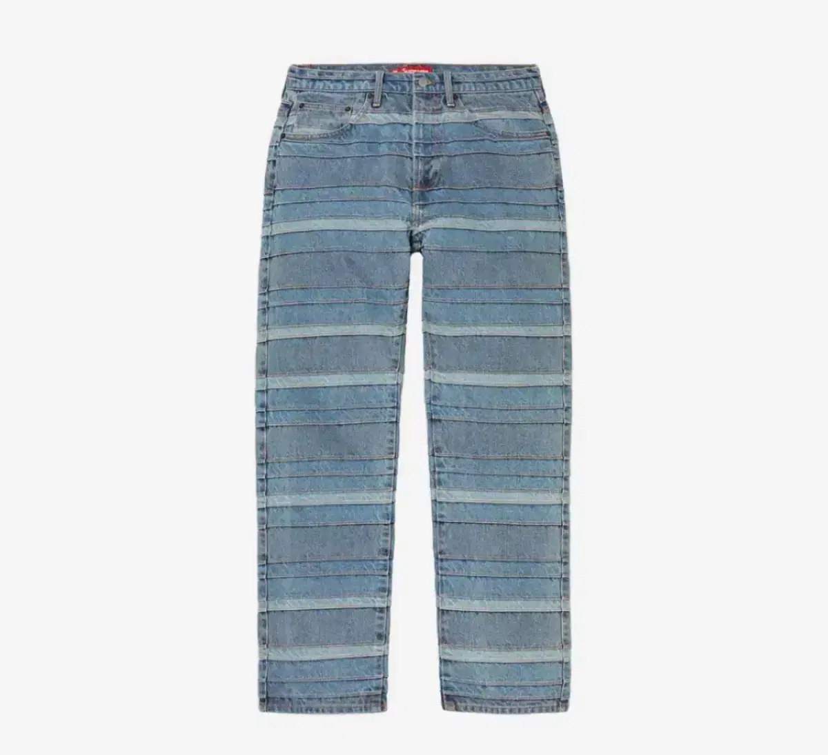 슈프림 레이어드진 Layered Jean washed blue