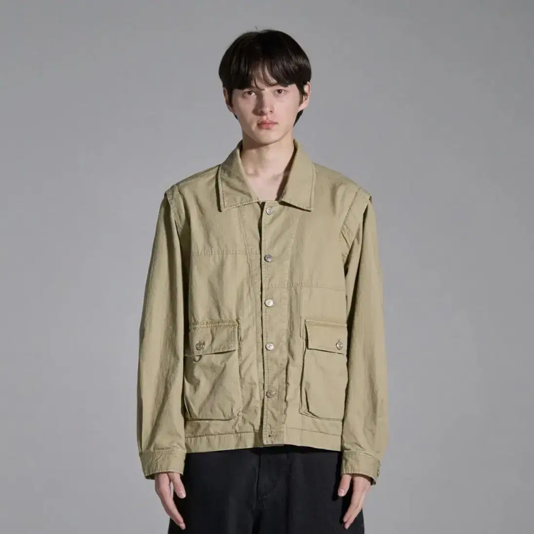 [2]노운 detachable vintage jacket (beige)