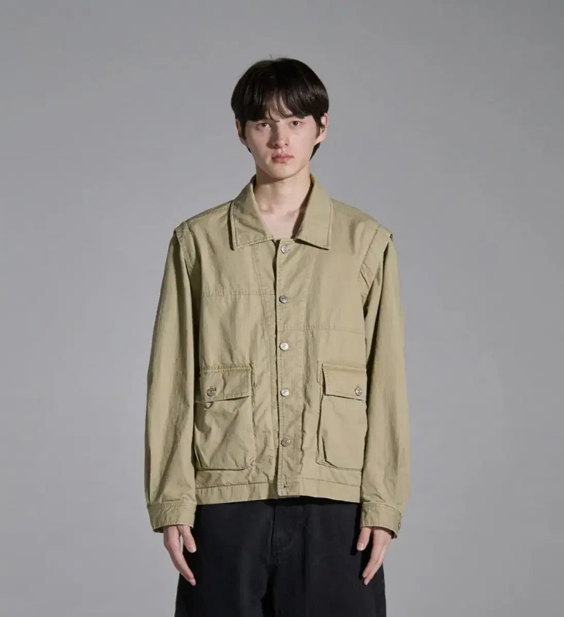 [2]노운 detachable vintage jacket (beige)