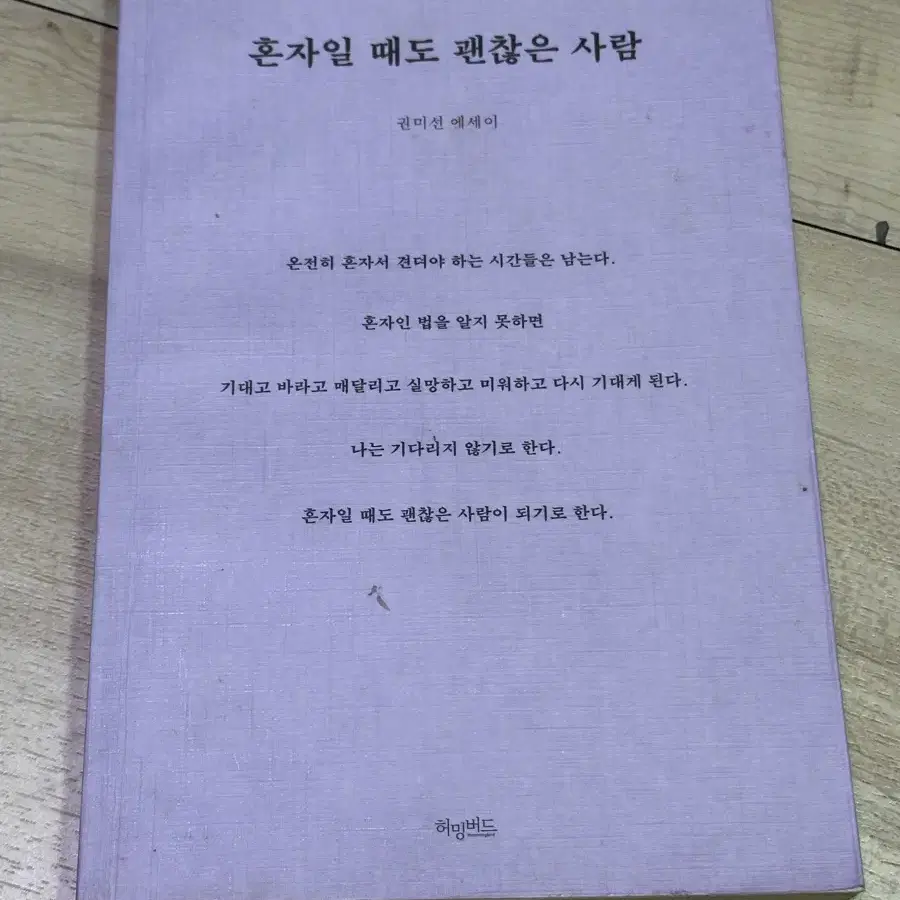 혼자일때도 괜찮은 사람 권미선 책