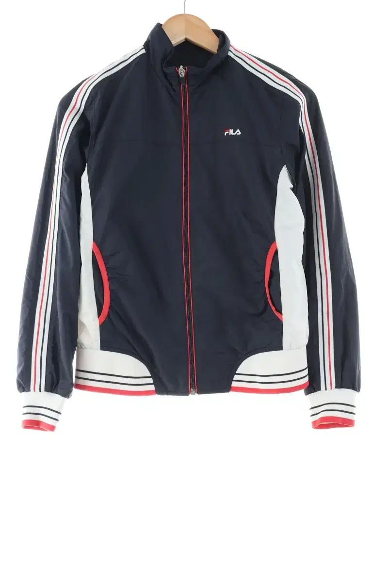 W(S) Wheela Zip-up Windbreaker Jacket Navy Nylon Old School-F0A3