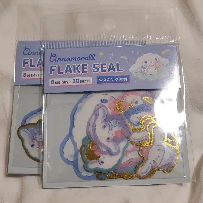 일본 산리오 정품)시나모롤 플레이크 씰  flake seal 신상